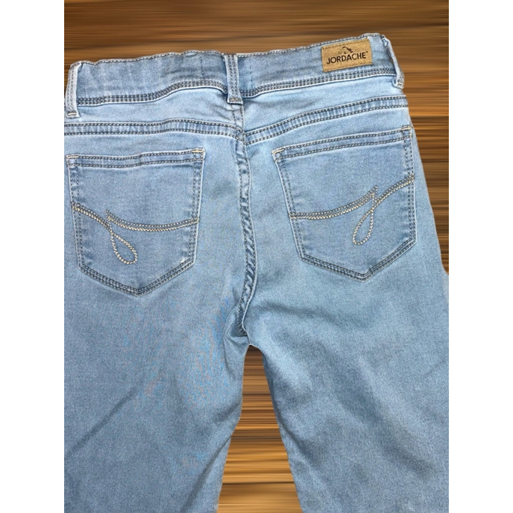Jordache Girl's Size 10 Light Blue Stretchy Skinny Jeans Adjustable Waist EUC - Picture 3 of 15